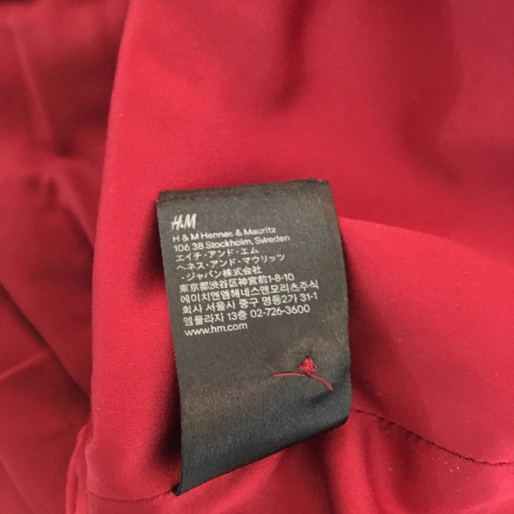 🌷H&M Red Velvet Sheath Dress Sz 8 - Picture 6 of 8